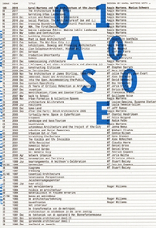 The Architecture of the Journal (Oase 100)