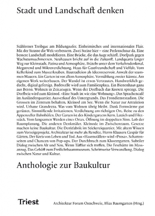 Stadt und Landschaft denken