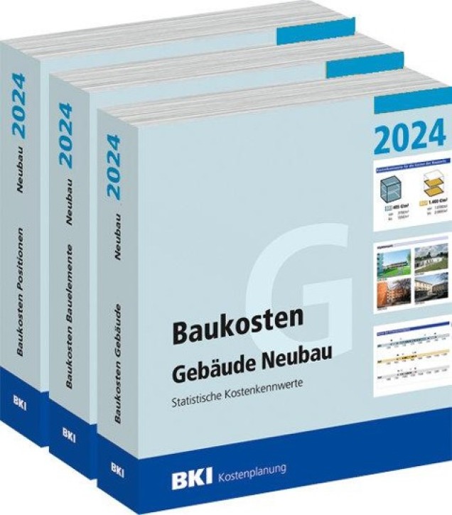 BKI Baukosten Neubau 2024 - Gebäude + Positionen + Bauelemente (Kombi Teil 1-3)