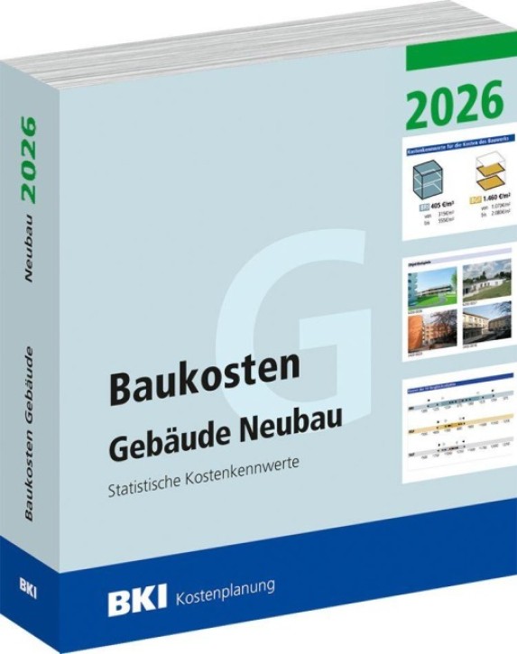 BKI Baukosten Neubau 2026 - Gebäude (Teil 1)