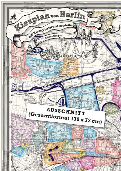 Kiezplan von Berlin - 400 Kieze, Viertel und Ortsteile